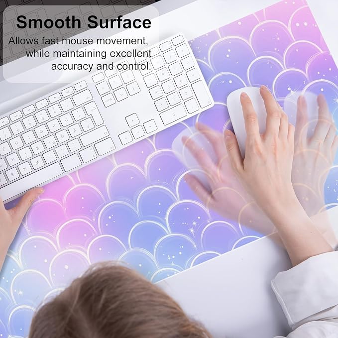 QiyI Multifunctional Office Desk Pad, Water-Resistant PU Leather Mouse Pad - Image 4