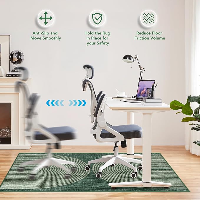Office Chair Mat for Hardwood Floor&Tile Floor, Under Desk Rug for Rolling - Image 5