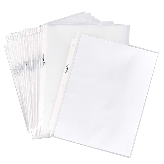 Amazon Basics Heavy Duty Non-Glare Sheet Protector by AmazonBasics