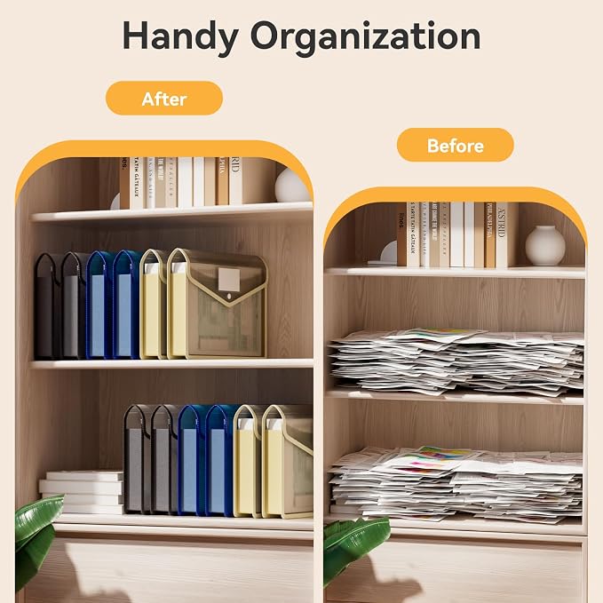 ABC life 6-Pack Plastic Expanding File Folders, Translucent Plastic Envelopes - Image 6
