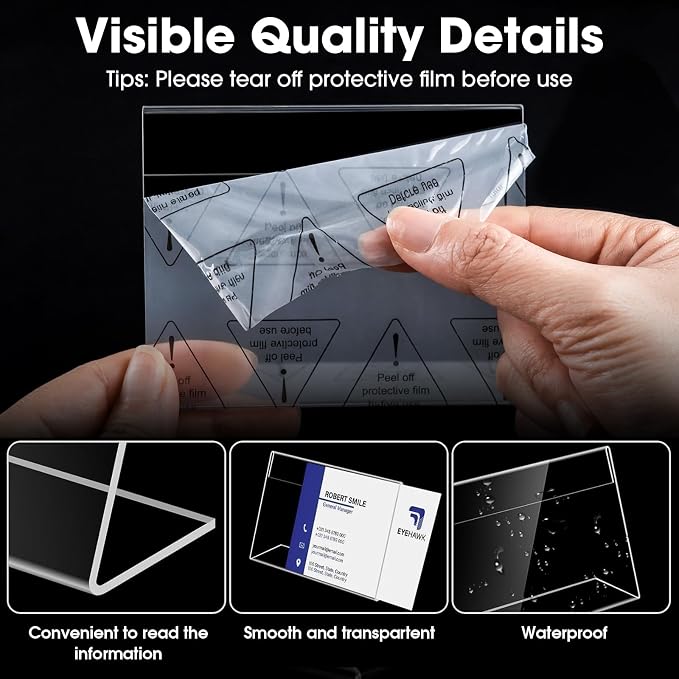 20 PCS Small Acrylic Sign Holder 4x3 inch, Small Acrylic Food Sign Labels - Image 2