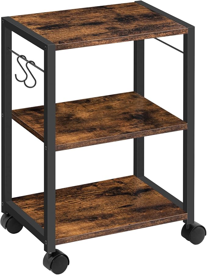 MAHANCRIS Printer Stand, 3-Tier Under Desk Rolling Cart by MAHANCRIS