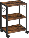 MAHANCRIS Printer Stand, 3-Tier Under Desk Rolling Cart by MAHANCRIS