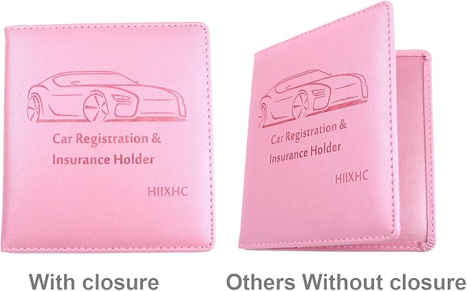 Car Registration and Insurance Holder, 5.5 x 5 Inch PU Leather Vehicle Glove - Image 6