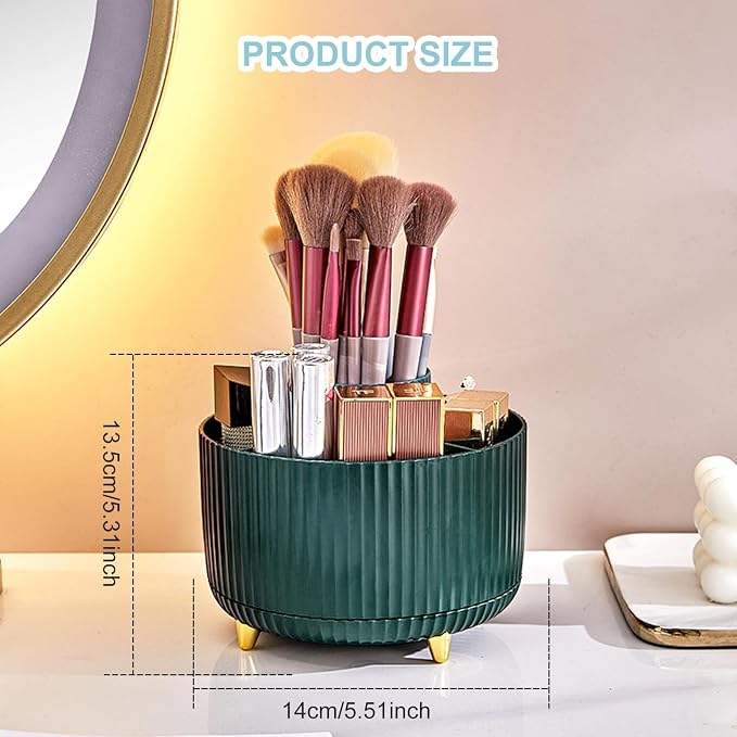 Cayxenful Pencil Holder For Desk, 5 Slots 360°Degree Rotating Desk Organizers - Image 3