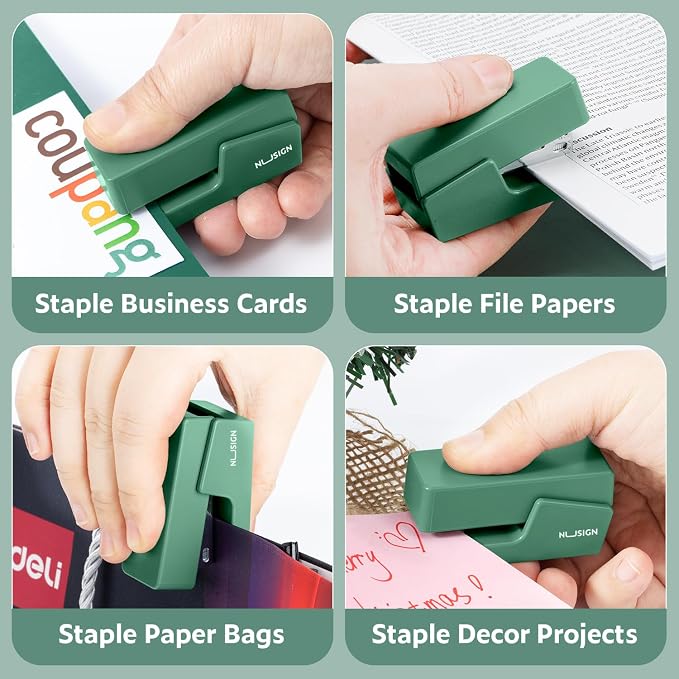 NUSIGN Mini Stapler with 830 Staples, Small Cute Desk Staplers, 25 Sheet - Image 5