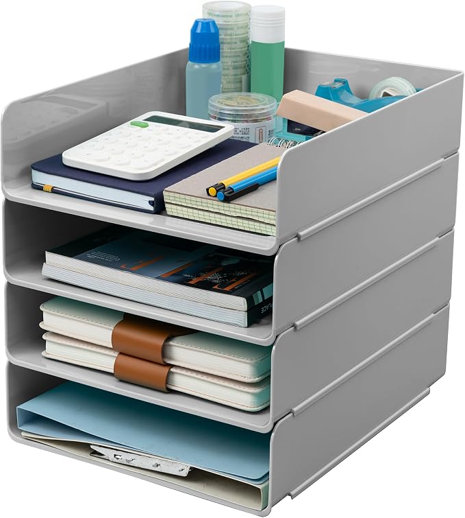 Tiawudi Desk Organizer, Office Organization and Storage, Plastic Letter Tray by Tiawudi
