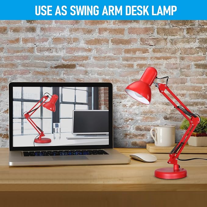 TORCHSTAR Metal Desk Lamp, Adjustable Swing Arm, - Image 3