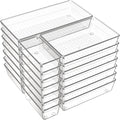 Criusia 21 Pack Large Clear Plastic Drawer Organizer Trays | BPA-Free Acrylic by Criusia