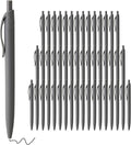 deegtran Pens Bulk, 50 Pack No Bleed Grey Barrel Black Ink Click Pens, by DEEGTRANPENS