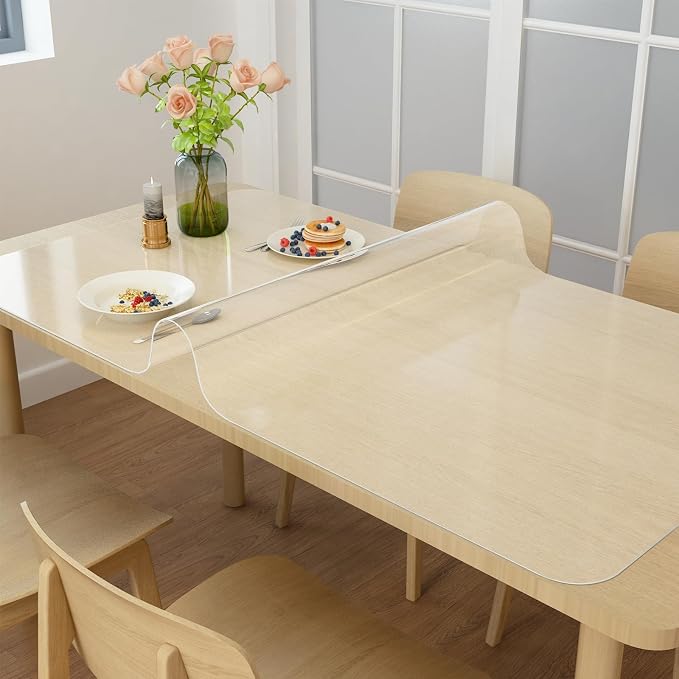 NATRKE Clear Desk Mat Pad, 47.2"x23.6" Extra Large Transparent Computer Desk by NATRKE