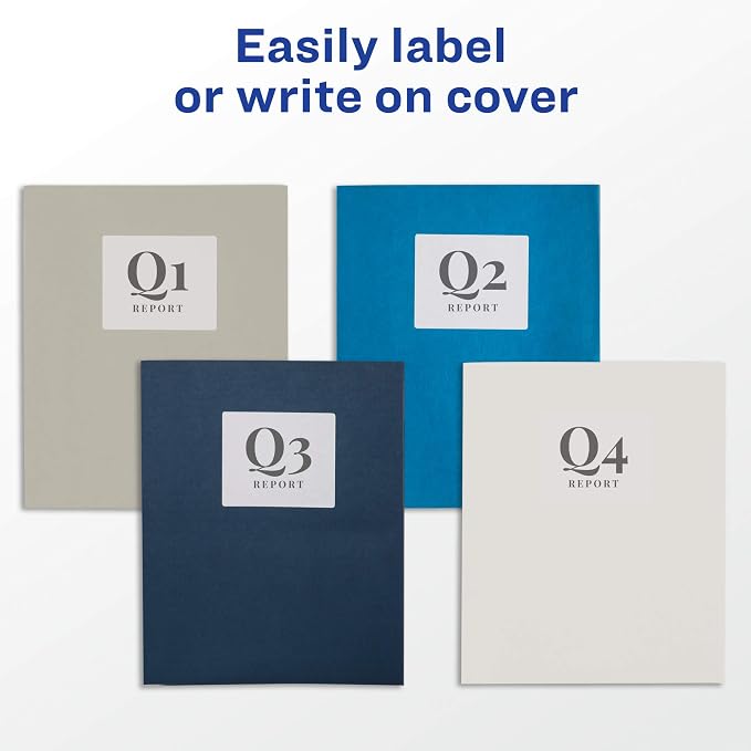 Avery Two Pocket Folders, Holds up to 40 Sheets, Business Card Slot, 25 White - Image 2