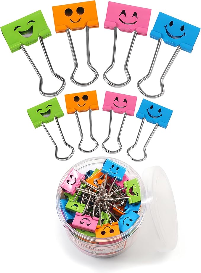 Coideal Cute Smiley Binder Clips by Coideal
