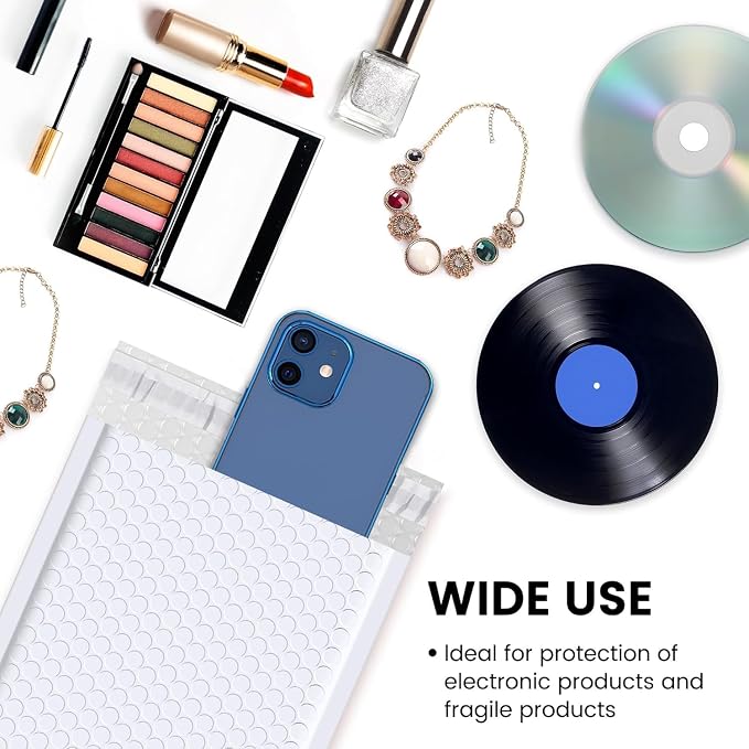 Fuxury Bubble Mailers 6x10“ 600 Pack White Padded Envelopes Usable Size 6x9" - Image 8