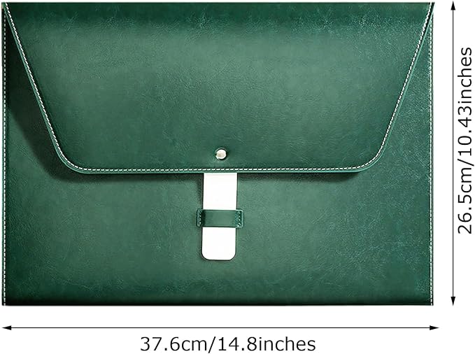 PU Leather A4 File Folder Large Document Holder Waterproof Envelope Folder Case - Image 2