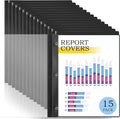 15 Pack Report Covers with 3-Prong Fasteners, Presentation Folders by COIDEA