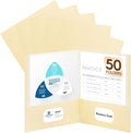 50 Packs Two Pocket Folders, Two Pocket File Folders by Unknown