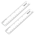 EBOOT 2 Pack Plastic Ruler Straight Ruler Plastic Measuring Tool by eBoot
