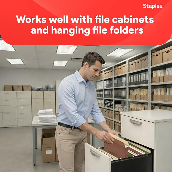 Staples Reinforced File Pockets, Legal Size, 5.25‑Inch Expansion, Heavy‑Duty - Image 4