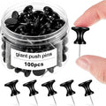 Outus 100 Pcs Giant Push Pins Large Thumb Tacks Plastic Heads 1 Inch Jumbo Push by Outus