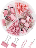 Paper Binder and Clips Set, Metal Assorted Sized Binders by CREECHWA