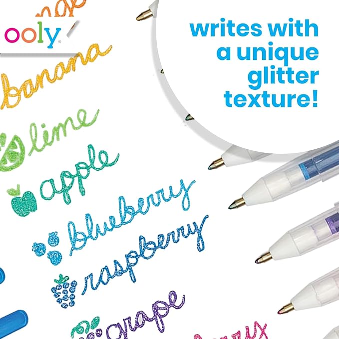 Ooly Scented Yummy Yummy Glitter Gel Pens Set of 12-1.00mm NIB Scented Glitter - Image 2