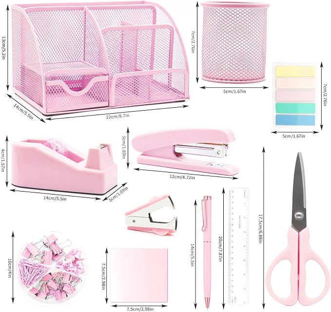 Pink Desk Organizers and Accessories, - Image 4
