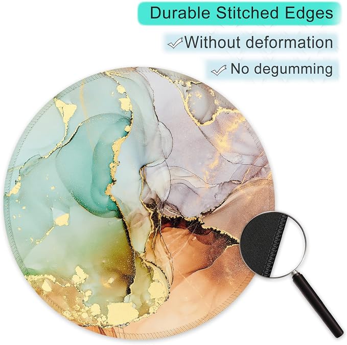 ITNRSIIET Round Mouse Pad with Stitched Edge Premium-Textured Waterproof - Image 5