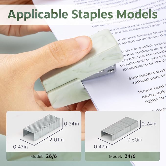 NUSIGN Mini Stapler with 830 Staples, Small Cute Desk Staplers, 25 Sheet - Image 3
