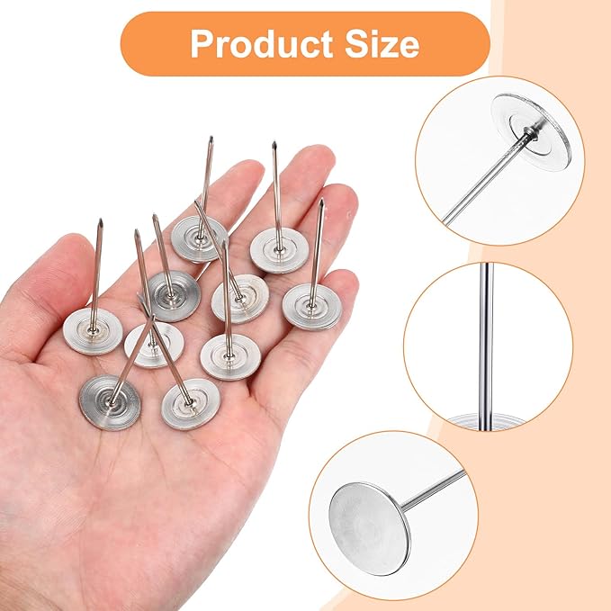 20PCS Long Thumb Tacks, 18mm X 50mm Extra Large Push Pins, Flat Head Furniture - Image 3