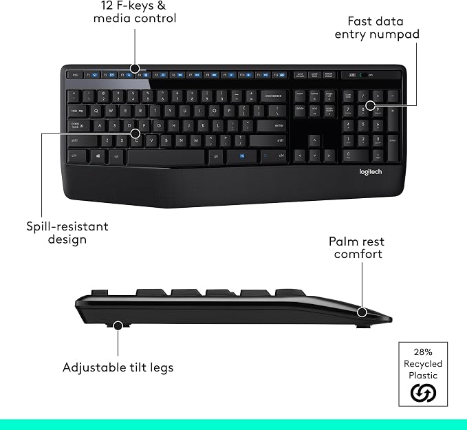 Logitech MK345 Wireless Keyboard and Mouse Combo - Image 7