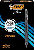 BIC Gelocity Original Black Gel Pens, Medium Point, 24-Count Pack, Retractable by BIC