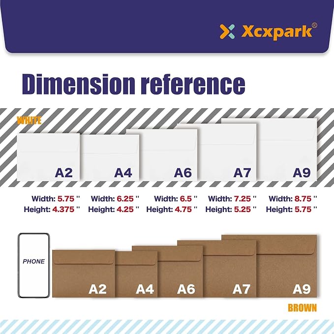 Xxcxpark 200 Qty Printable A6 Invitation Envelopes 4.75 x 6.5 Cards, Self Seal - Image 3