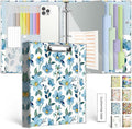 3 Ring 1 Inch Binder Organizer, KLLVE Three Ring Binders by KLLVE