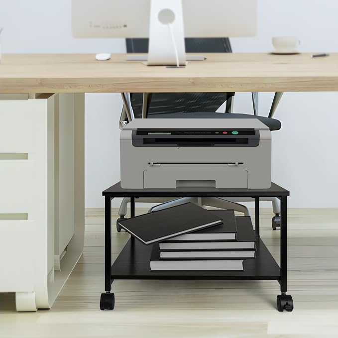 EMERIT 2-Tier Under Desk Printer Stand w/Storage - Image 5