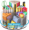 Rotating Markers Organizer for Kids, Acrylic Lazy Susan Organizers for Desks by Wawocs