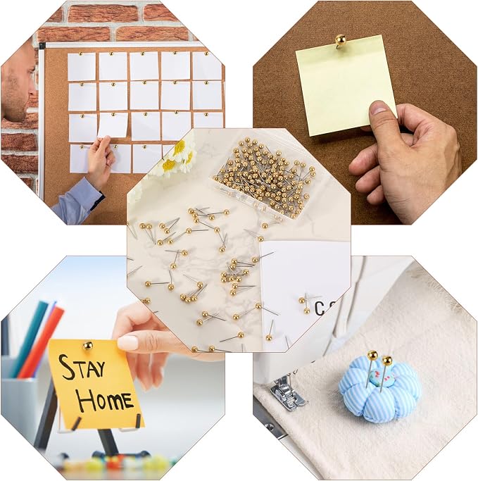 200pcs Map Push Pins, Round Head Small Thumb Tacks Plastic Marking Pushpins - Image 7