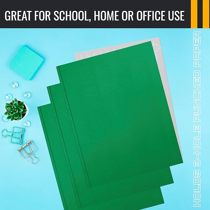 Better Office Products Green Paper 2 Pocket Folders - Image 6