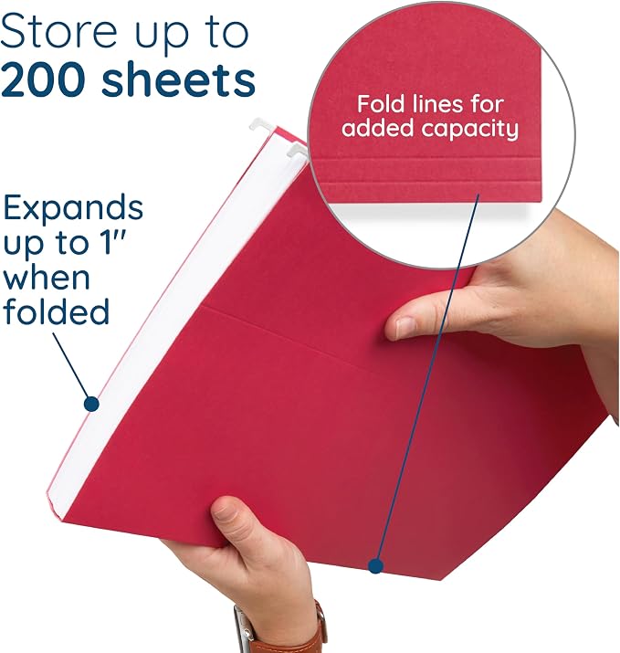 25 Blue Summit Supplies Legal Size Hanging File Folders - Image 4