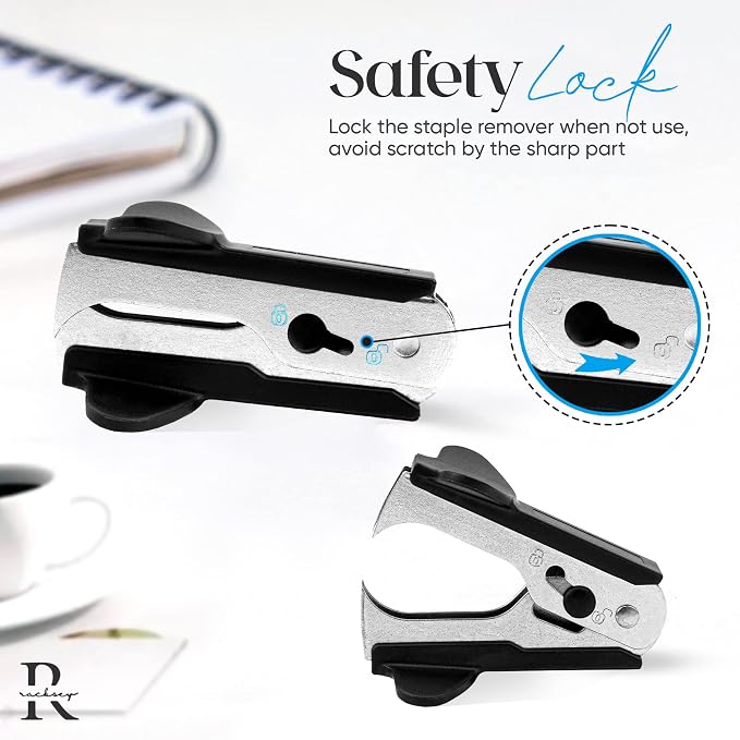 Professional Staple Remover 2 Pcs Black Staple Puller Pinch Jaw Style Staple - Image 2