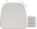 AAAAAcessories D-Shaped Chair Cushions, Machine-Washable Cover, Natural Linen by AAAAAcessories