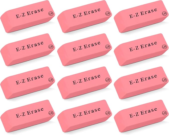 Pink Erasers, Latex Free Pink Pearl Erasers - Image 2