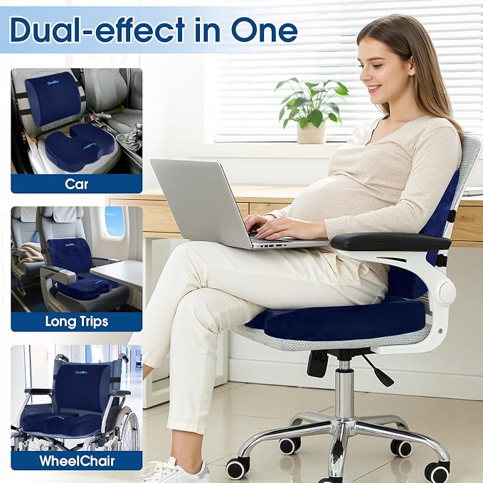 CloudBliss Lumbar Support Pillow & Seat Cushion Set - Image 7