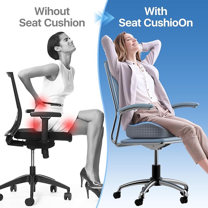CJACSOC Seat Cushion, Extra Large Memory Foam Cushion - Image 5