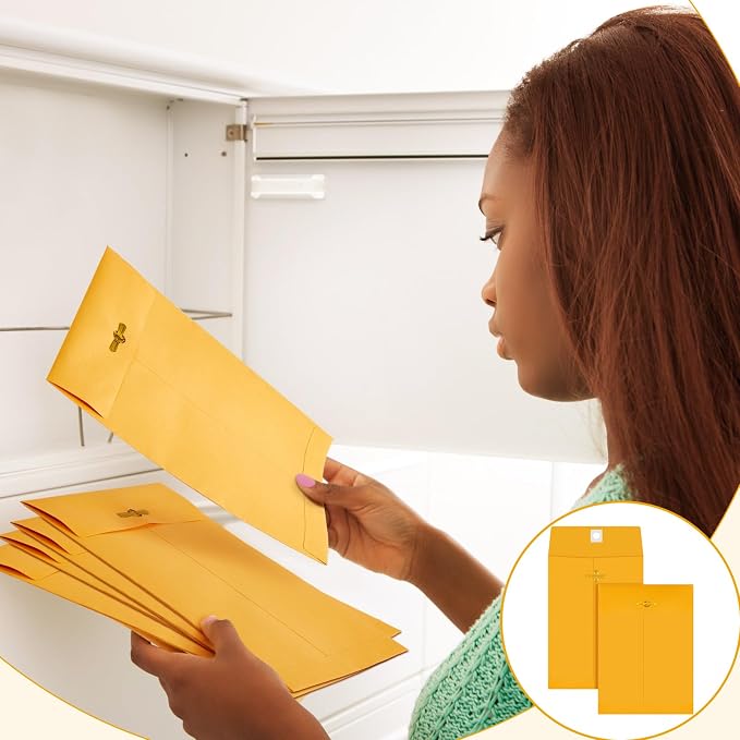 Geyee 50 Pcs 9 x 12 Inch Clasp Envelopes Letter Size Mailing Envelopes - Image 6