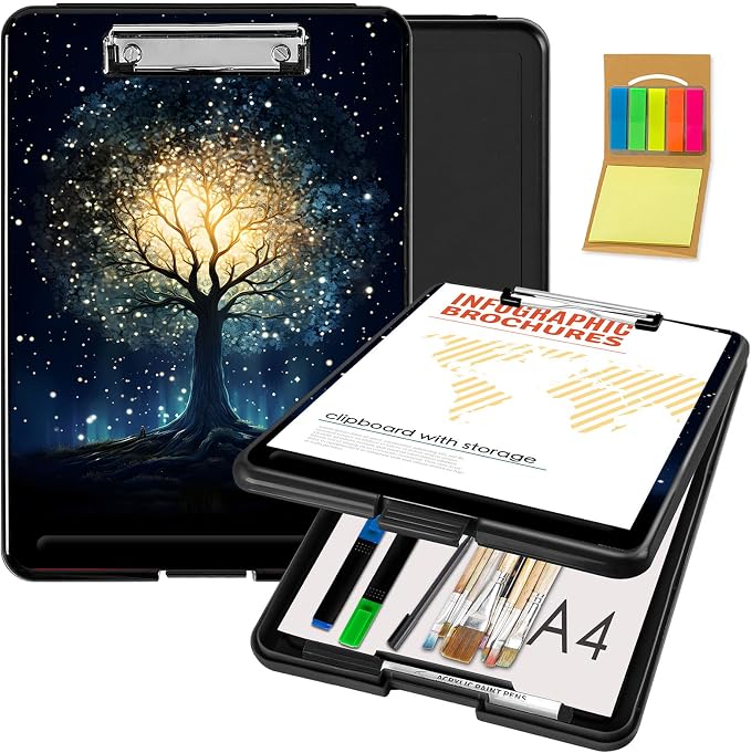 Clipboard with Storage, Office Supplies Nursing Clipboards Folder with Pen by CAPAUNVDA