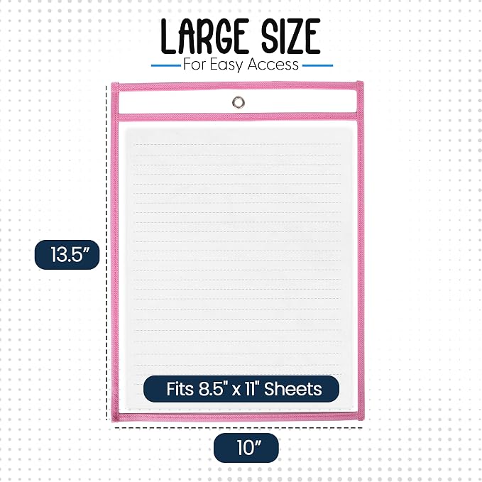 Essex Wares - 5 Pack, Job Ticket Holders, Reusable & Easy Erase Plastic Invoice - Image 2