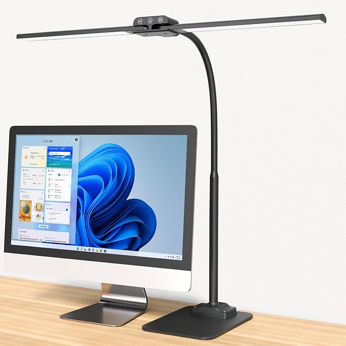 KableRika Desk Lamp Double Light: Bright Led Desk Lights by KableRika