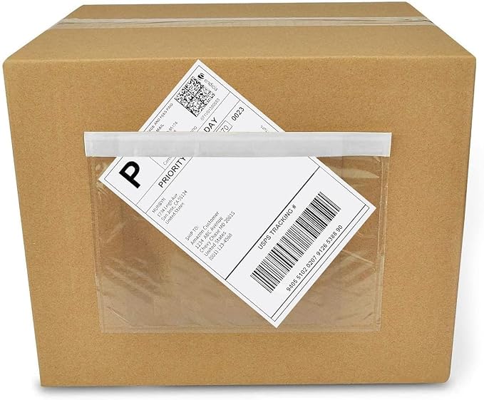 400 PCS shipping label sleeves, 7.5" x 5.5" Shipping Label Envelopes by NefLaca