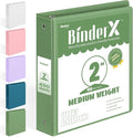 BinderX Extra Durable 3 Ring Binder, Round Ring 2 Inch Binders, Fits 450 Sheets by Sooez